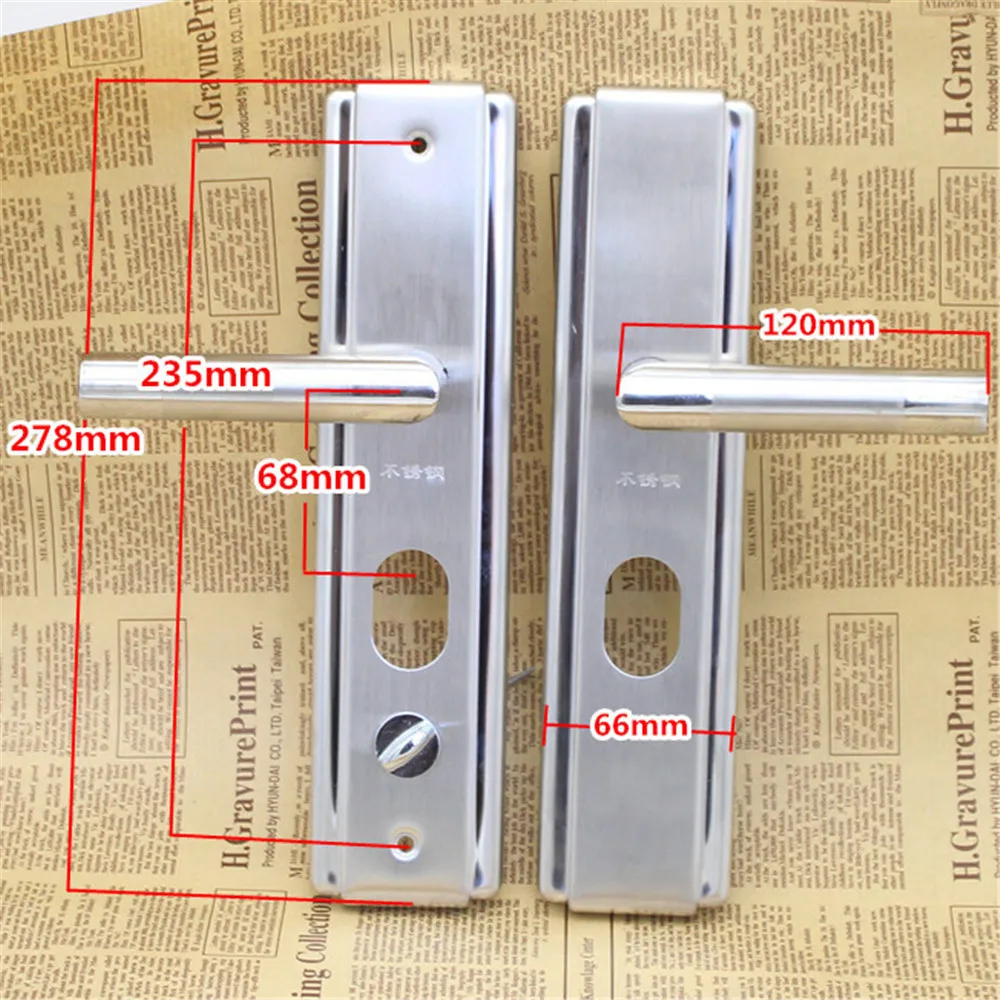 TTLIFE 3 Sizes 5cm/7cm/9cm Steel Panel Stainless Steel Handle Security Door Knob Home Accessories Door Knob Lock