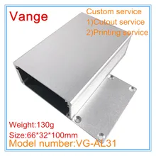 1 шт./лот литьевая форма металлические коробки 66*32*100 мм 6063-T5 алюминиевый корпус Корпуса для инструментов датчик pcb устройства