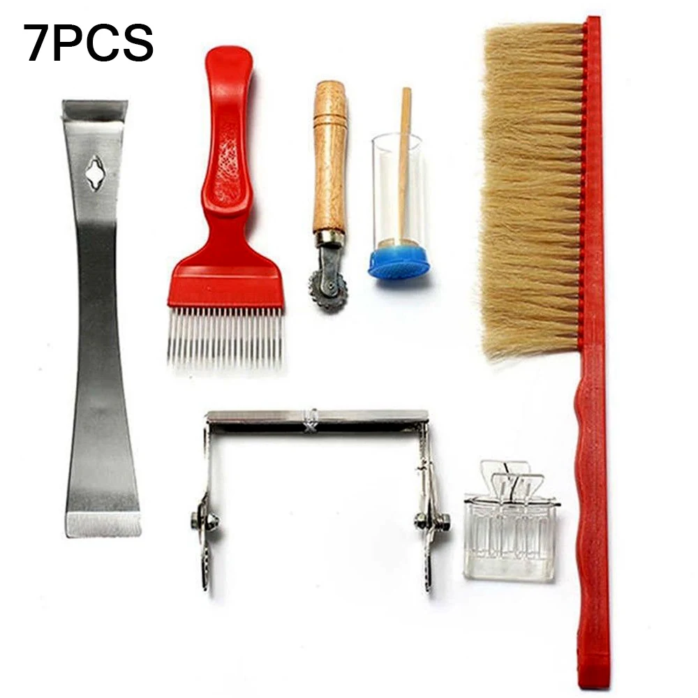 Инструмент пчеловода 7 шт. из нержавеющей стали для пчеловодства пчелиный улей комплект queen зажимы Оборудование Набор инструментов для улья