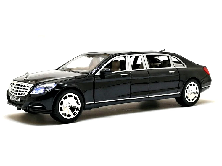 1/24 Maybach модель автомобиля из сплава, 6 дверей, открытый 21 см, литые под давлением транспортные средства, роскошный внешний вид, отличное качество, игрушки для детей, подарки