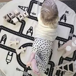 Детское одеяло стильный милый мультфильм печати для малышей Ползучая коврик игру мат для фотосессии