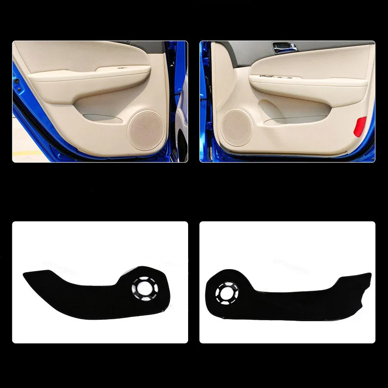 

4pcs Fabric Door Protection Mats Anti-kick Decorative Pads For Hyundai I30 2009
