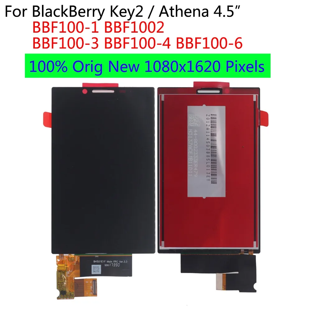 

Shyueda 100% Orig New 4.5" For BlackBerry Key2 Key 2 Athena BBF100-1 BBF100-2 BBF100-3-4-6 LCD Display Touch Screen Digitizer