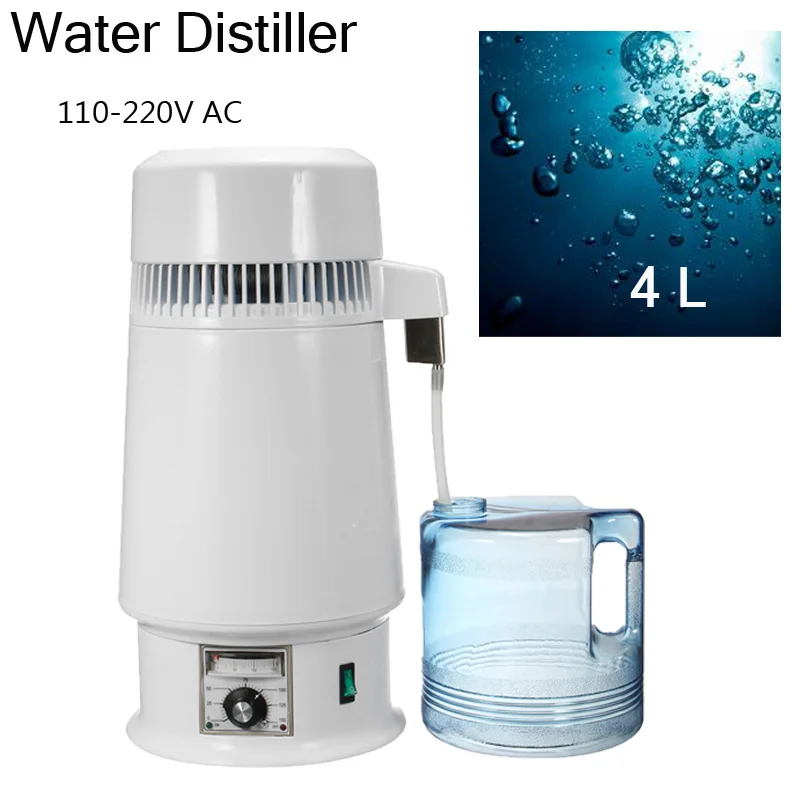 

Home Efficient 4L Pure Water Distiller Filter Stainless Steel Water Distilled Machine Dental Distillation Purifier Equipment