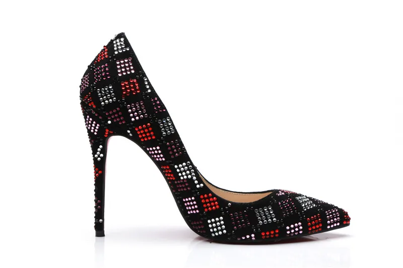 Peu Nouvelle Chaussures Profonde Mélangée Cristal As Damier Sandales Sexy Talons Haute Femme Mince Stiletto Couleur Mode Show Pompes De Soirée v1aZaOn