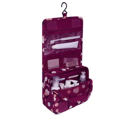 Дорожная сумка, водонепроницаемая, портативная, косметичка для туалетных принадлежностей, женская, косметичка, органайзер, сумка, висячая, милые, моющиеся сумки, косметичка, профессиональная - Цвет: Фиолетовый