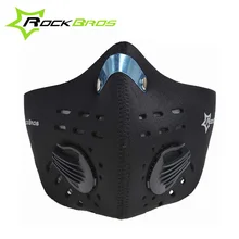 RockBros Активированный уголь Маска Anti-Dust Ветрозащитный Бег Велоспорт Маска Пол-Лица Открытый Спортивная Подготовка Маска и Фильтр 8 цвета