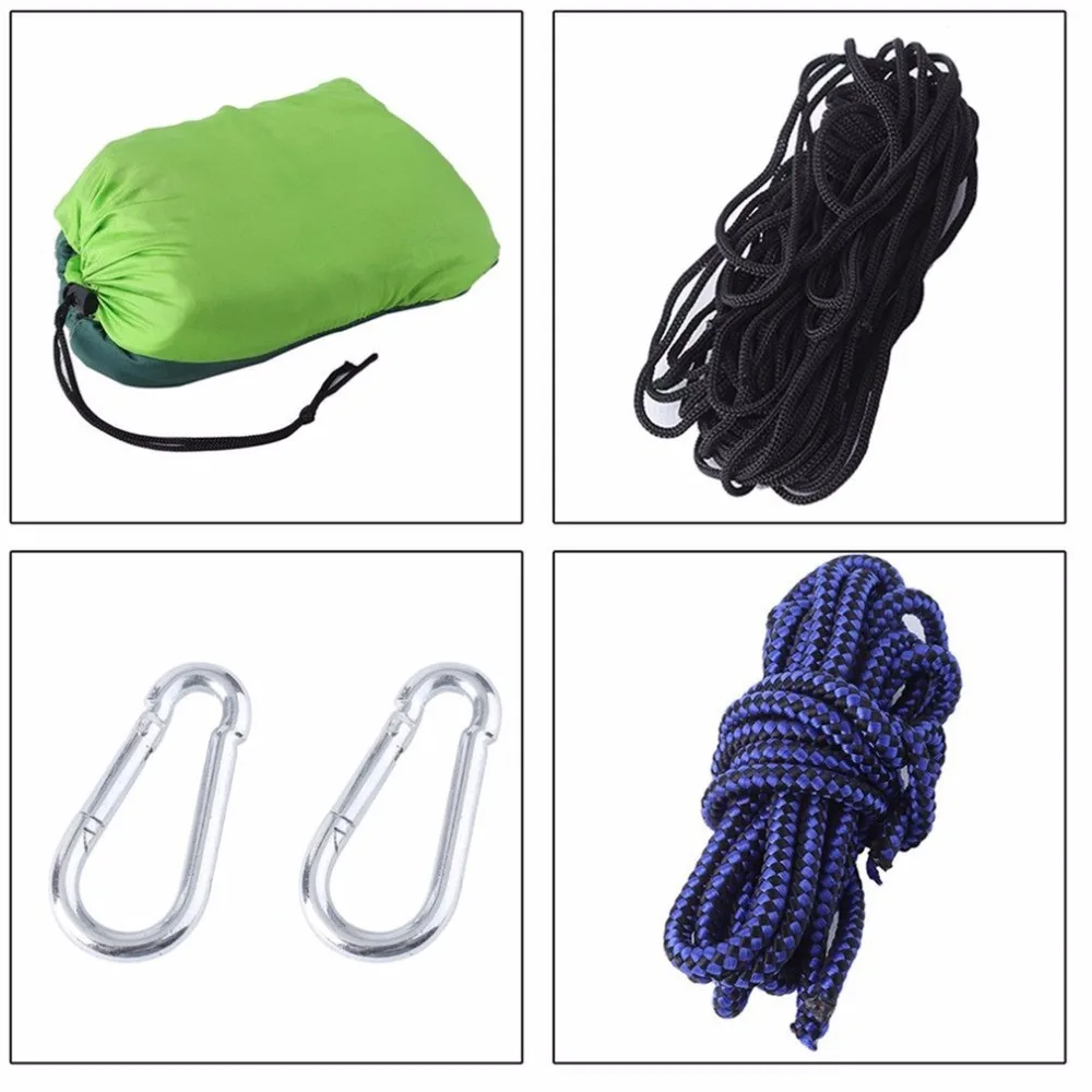 

2 Person Travel Outdoor Camping Tent Ultralight Hanging Hammock Bed With Mosquito Net Portable Parachute Cloth Hammock