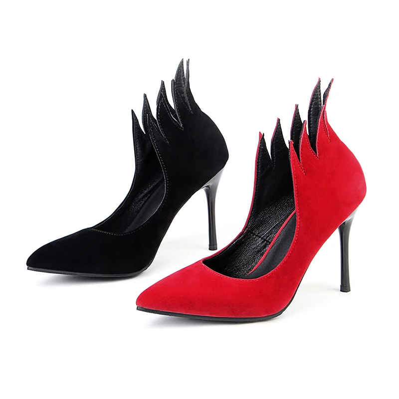 ANMAIRON Basic Super High Thin Heels PU Pointed Toe Party Slip-On Spring/autumn Fashion Sexy Shoes Size 34-43 LY2097