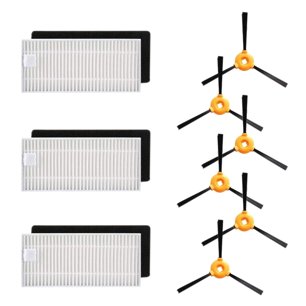 

Replacement Kit - 3 sets filters kit(3pcs high efficiency filters+3 pcs foam filters),6 pcs side brushes