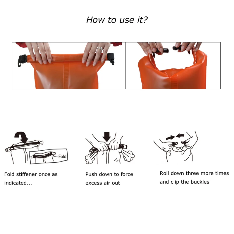 Bolsa de almacenamiento de bolsa seca impermeable YOUGLE para senderismo de Río natación kayak piragüismo 2L Bolsa de almacenamiento de bolsa seca impermeable YOUGLE para senderismo de Río natación kayak piragüismo 2L