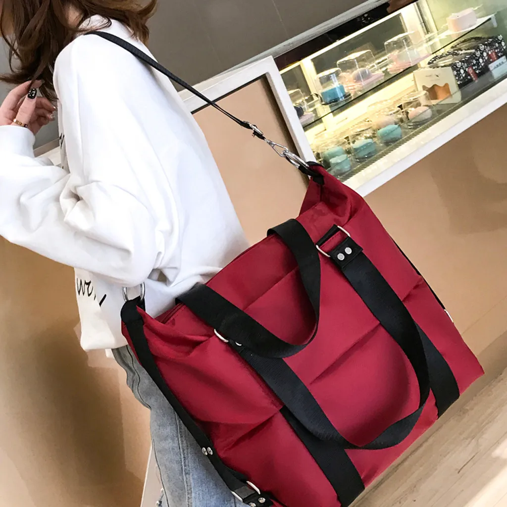 Женская водонепроницаемая нейлоновая сумка-мессенджер, модная простая винтажная сумка-хобо, женская сумка на одно плечо, сумка-мессенджер