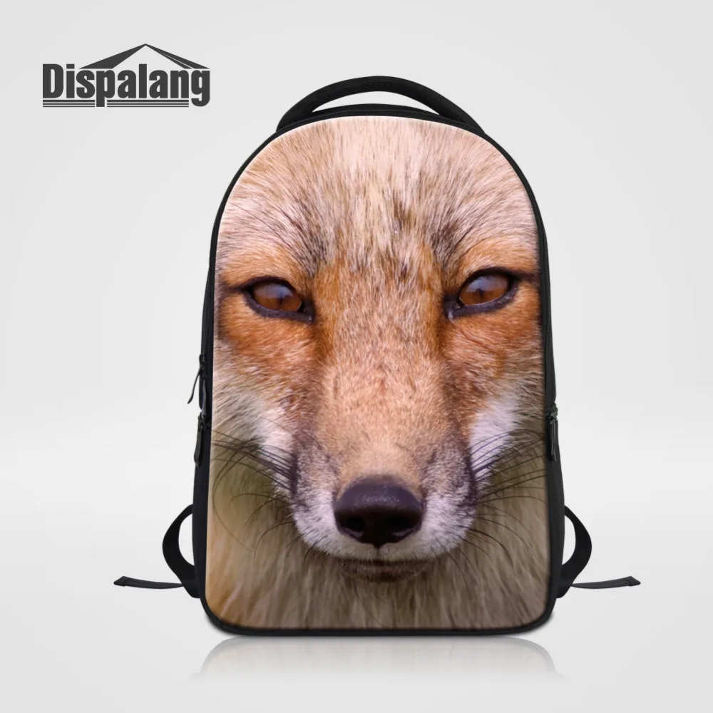 #*Cheap Dispalang Large Capacity 14Inch Laptop Backpacks Man School Bags Animal Fox Print Backpack Women Notebook Bag Mochila Masculina
