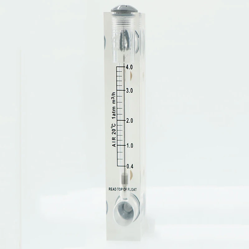 0,4-4 м3/ч 1/" с британской конической трубной наружной резьбой панель ПММА тип газа Поплавковый расходомер воздуха ротаметр расходомер без клапана управления