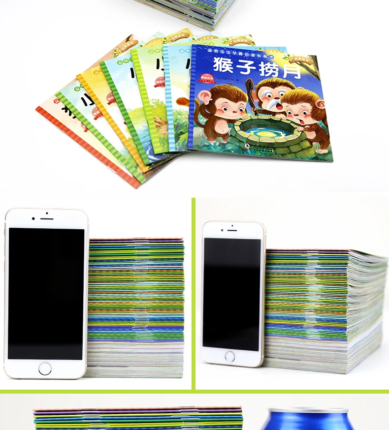 Отправка случайным образом 10 шт./компл. пиньинь детская книга содержит аудио трек и картинки известные книги история узнать китайские книги для детей/детей