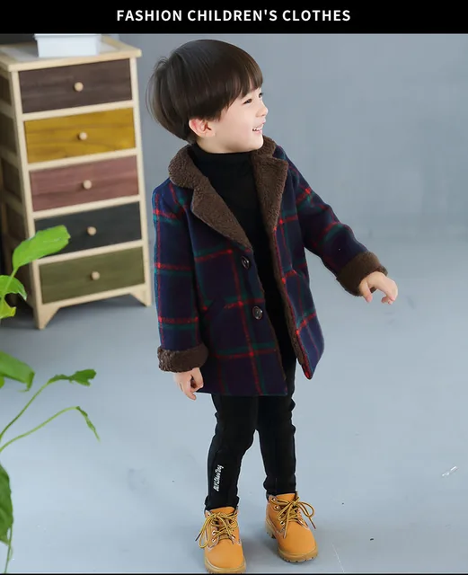 boys navy wool coat