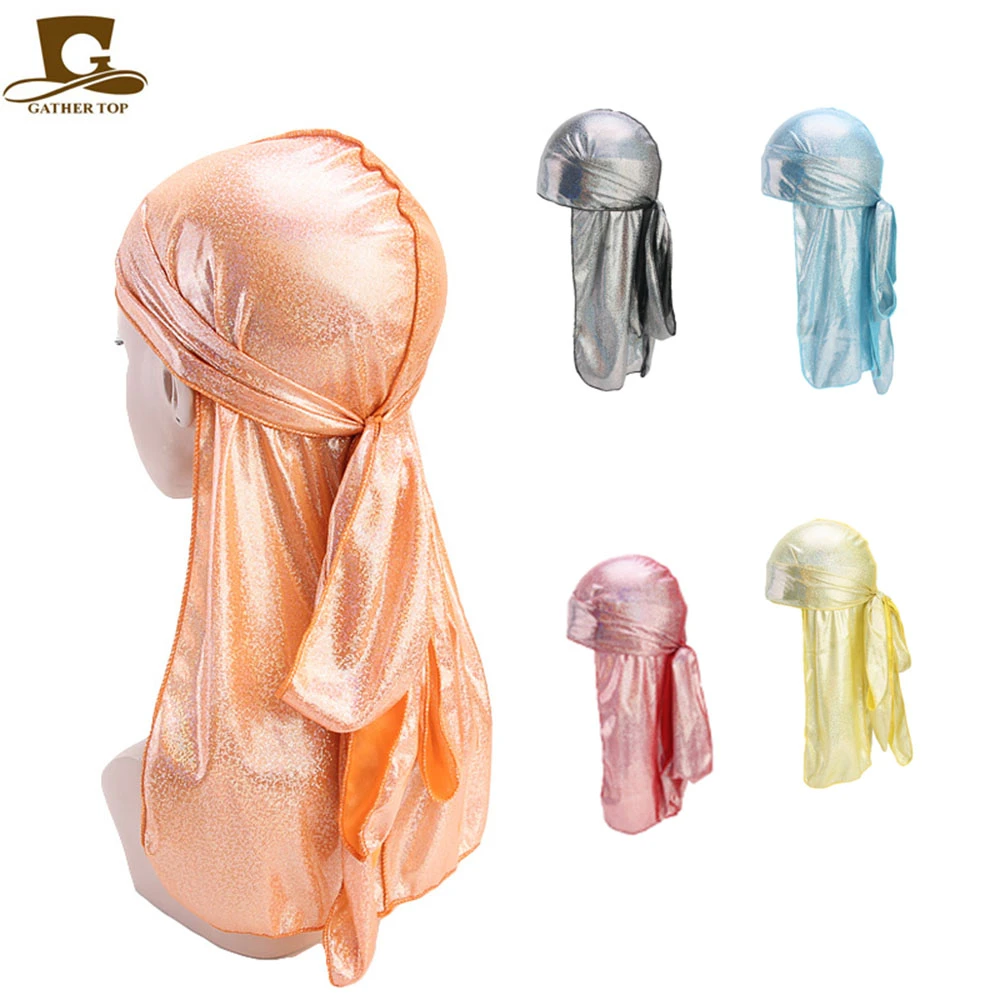 Hombresmujeres Seda Poliéster Bandana Sombrero Durag Cola D Hombresmujeres Seda Poliéster Bandana Sombrero Durag Cola D