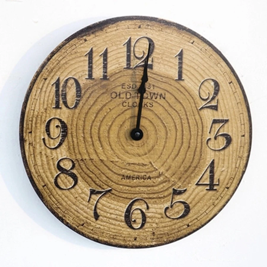 

Large 3d Creative Natural Wood Wall Clock Modern Design Home Decor Silent Nordic Kitchen Nixie Clock Wall Clocks Luxury WBY010