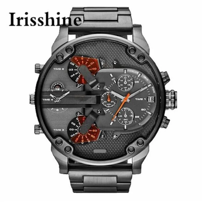 

Irisshine i0690 Men's Fashion Luxury Watch Stainless Steel Sport Analog Quartz Mens Wristwatch men Watches gift wholesale