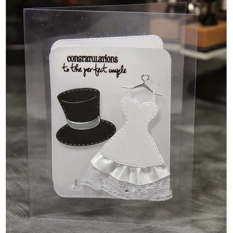 

Dress And High Heels Scrapbooking Metal Cutting Dies DIY Craft Handmade Card Photo Album Making Embossing Stencil Template Decor