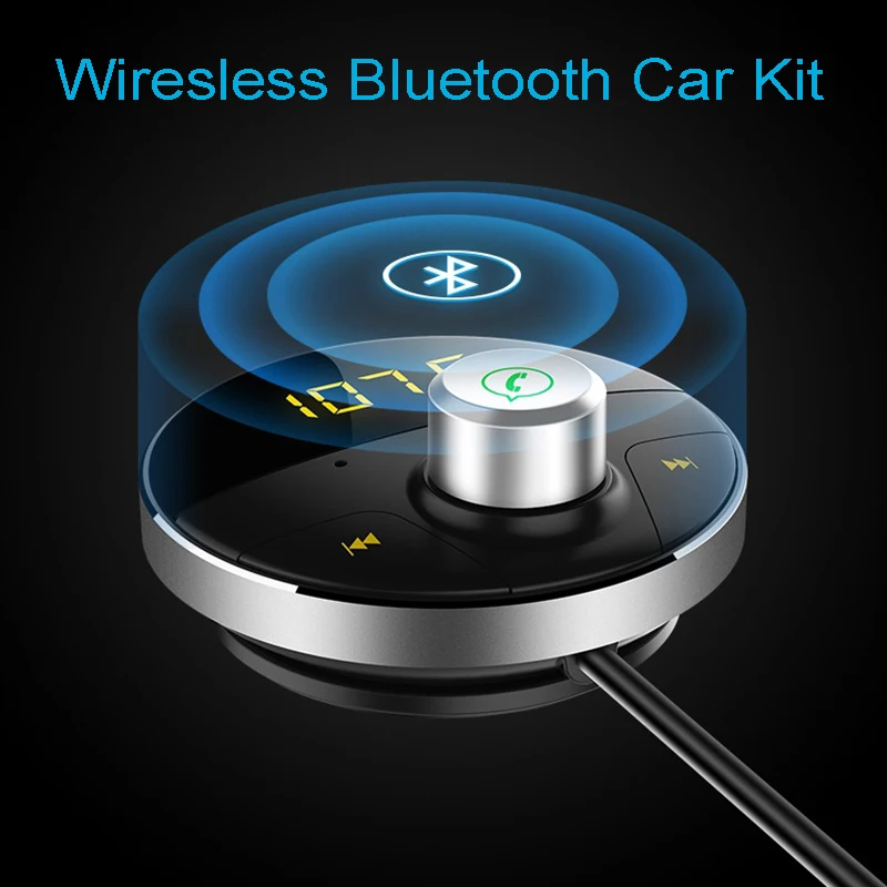 JINSERTA беспроводной FM передатчик автомобильный комплект Bluetooth Handsfree FM модулятор MP3 плеер аудио AUX Выход SD TF карта двойной USB