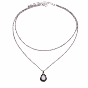 Crescent Water Drop Necklace