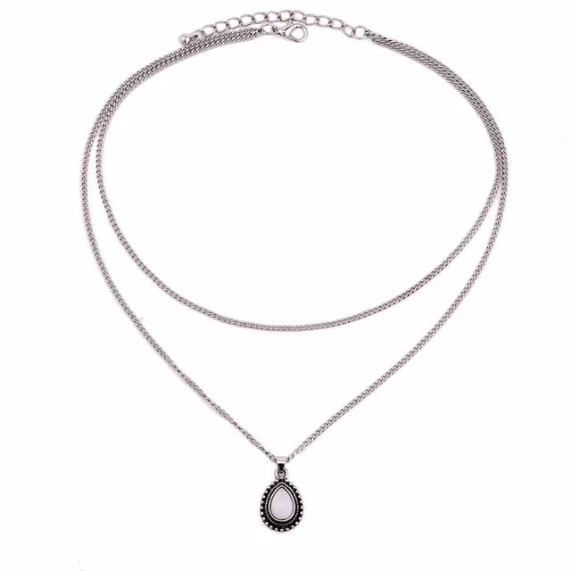 Crescent Water Drop Necklace