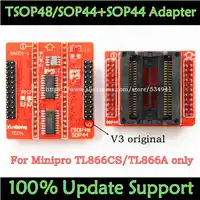 100% オリジナル V3 TSOP48 IC アダプタ + SOP44 IC アダプタ MiniPro TL866CS TL866A TL866II プラスユニバーサルプログラマ TSOP48 ソケット