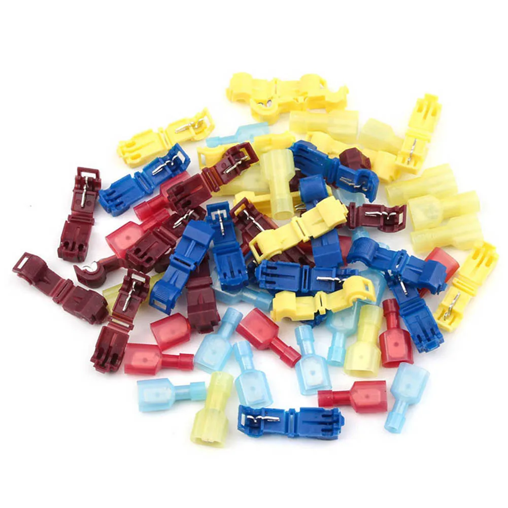 Harga Terbaru 60 120 Pcs T Tekan Terisolasi Kawat Listrik Cepat Sambatan Konektor + Pria Crimp Terminal