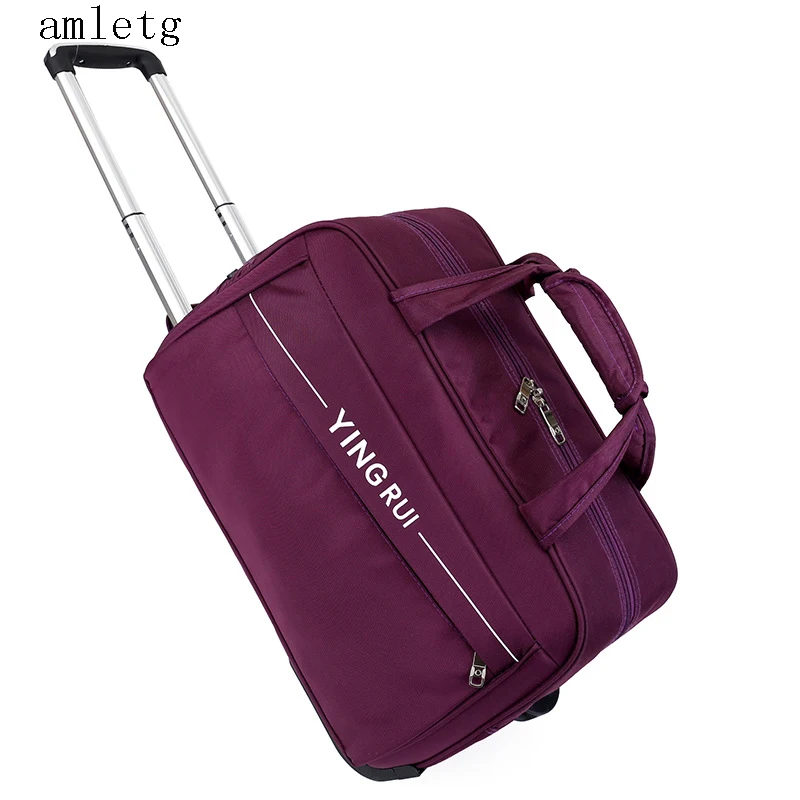 

Travel BagAMLETG Fashion Waterproof Luggage Bag Thickening Rolling Luggage Trolley Case Luggage Lady Travel Luggage with Wheels