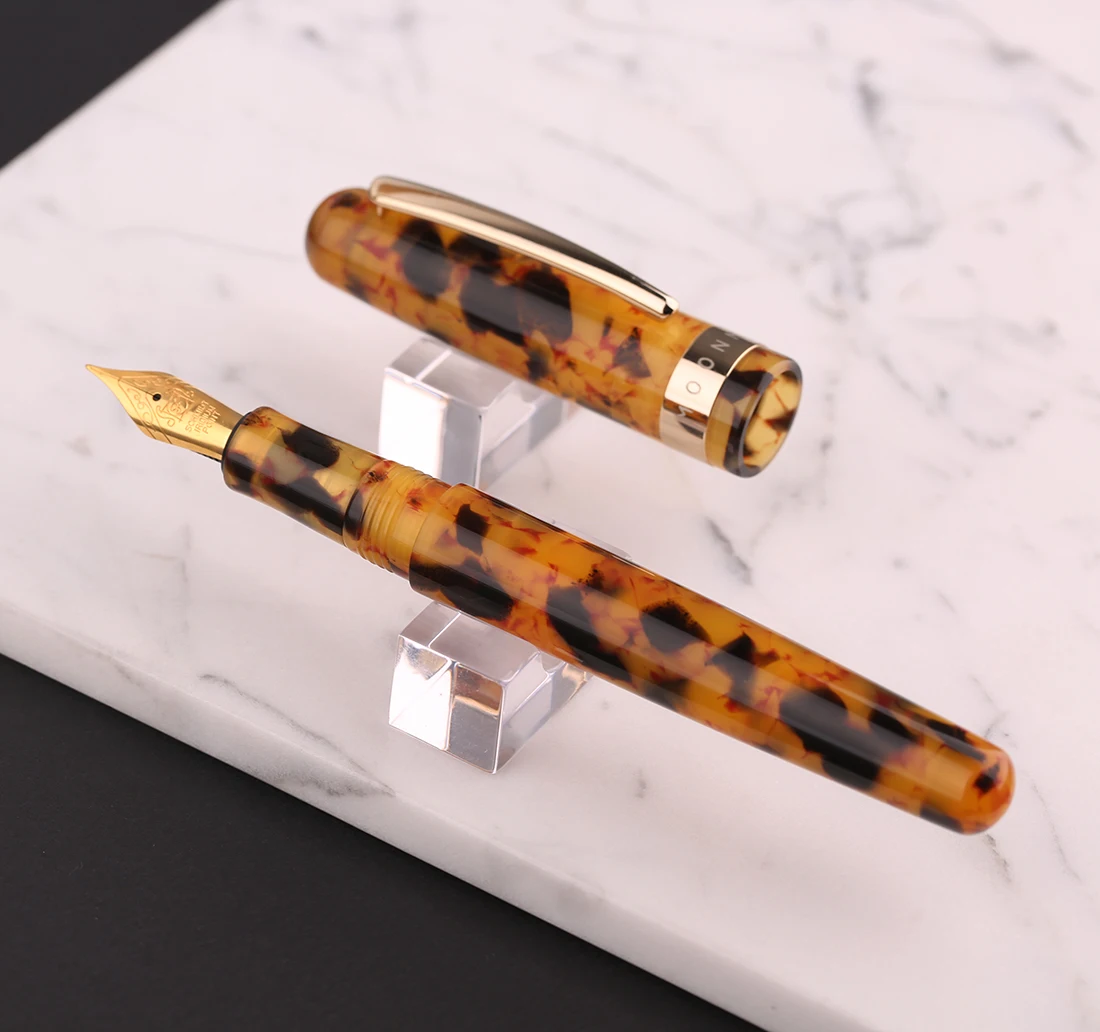 

New Moonman M300 Celluloid Oversize Fountain Pen Germany Schmidt Fine Nib 0.5mm Excellent Fashion Office Writing Gift Pen Set