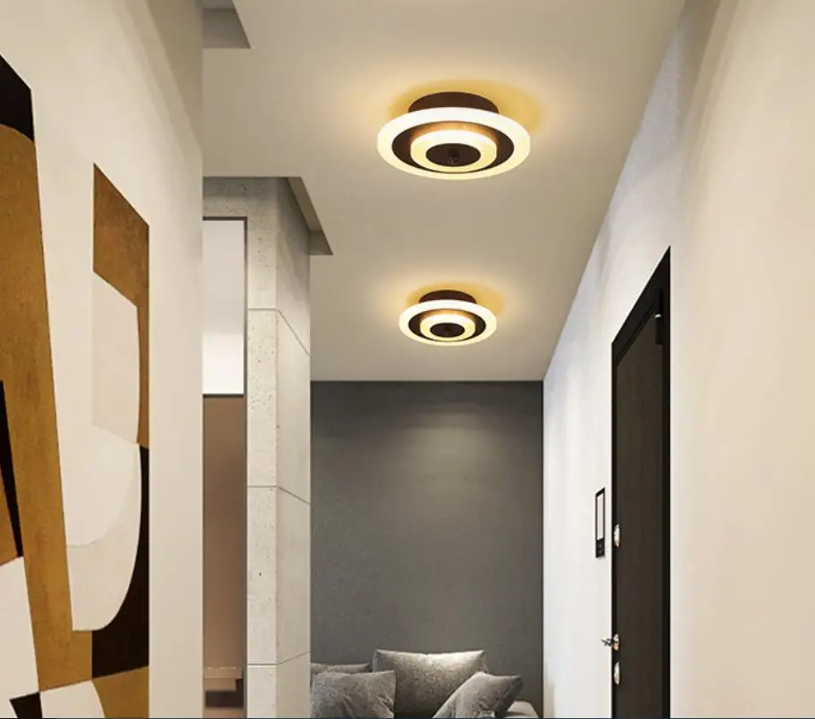 Современная люстра 90-260 в 7 Вт для коридора, балконного коридора, лампа для спальни, гостиной, люминесцентная, teto, акриловая лампа lamparas de tec