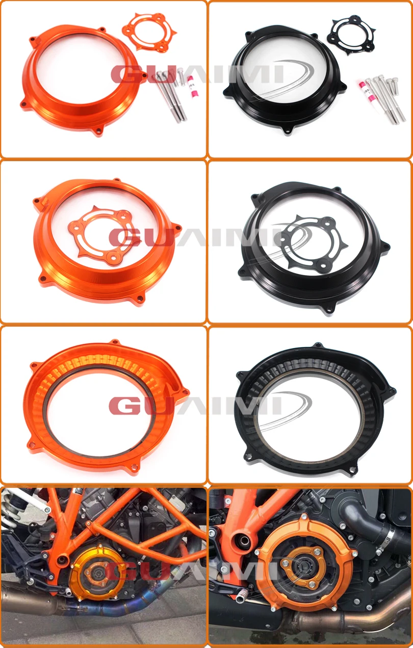 Transparent Engine Clutch Protector Cover Guard For KTM 1290 Superduke GT R 1090 1050 1190 Adventure R LC8