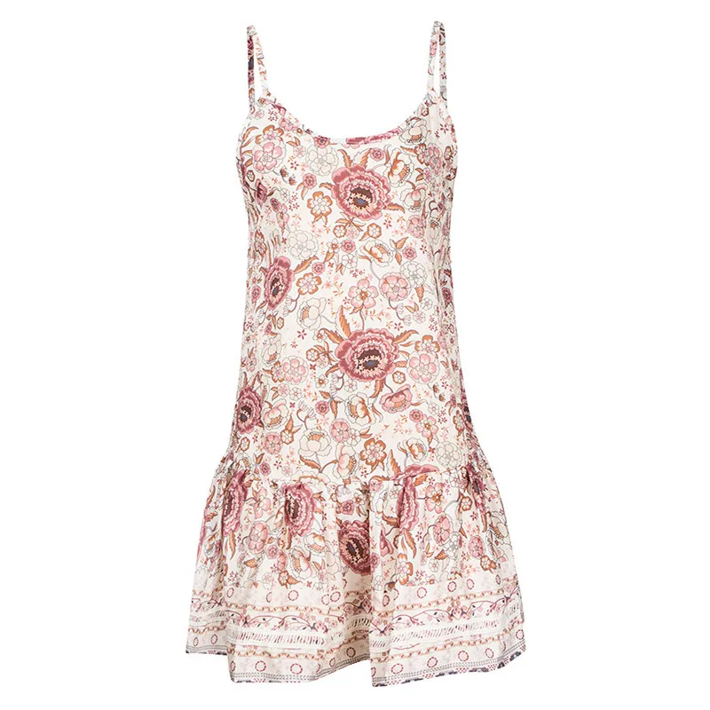 Forefair Bohemian Summer Dress Sexy Mini (29)