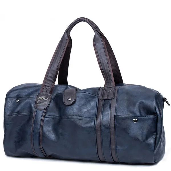 MAIWEINI, мужские сумки из мягкой кожи, повседневная вместительная переносная сумка на плечо, мужская дорожная сумка для путешествий, сумка-тоут из искусственной кожи - Цвет: Blue