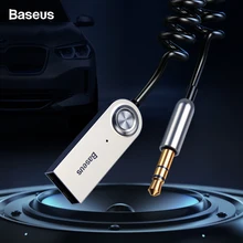 Baseus Cabo Para 3.5 milímetros Car AUX Adaptador Bluetooth USB Dongles Bluetooth V5.0 4.2 4.0 Receptor Bluetooth Speaker Transmissor de Áudio(China)