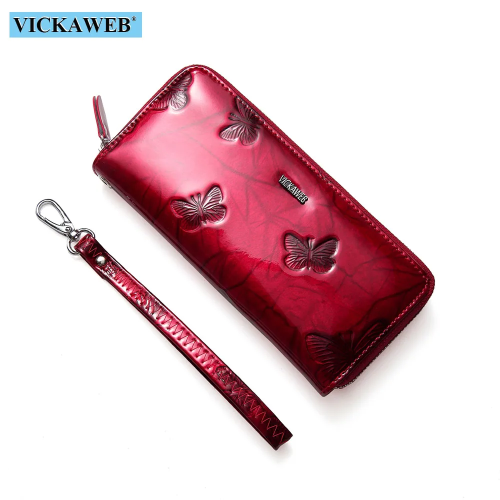  VICKAWEB Wristlet Wallet Female Animal Prints Women Wallets Genuine Leather Purses Ladies Fashion Z