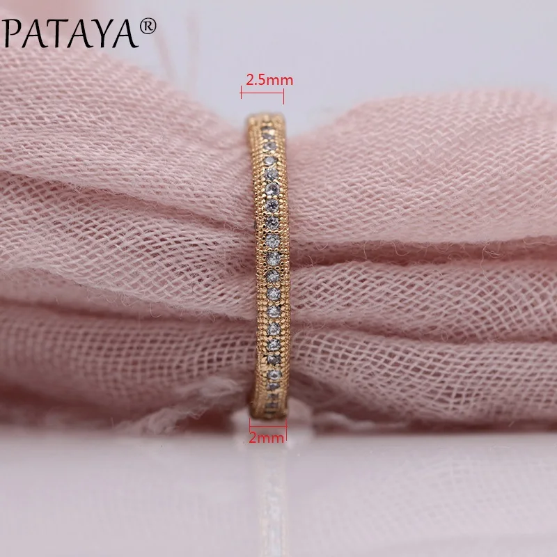 Micro Wax Inlay Natural Zircon Small Rings 585 Rose Gold - Image 6