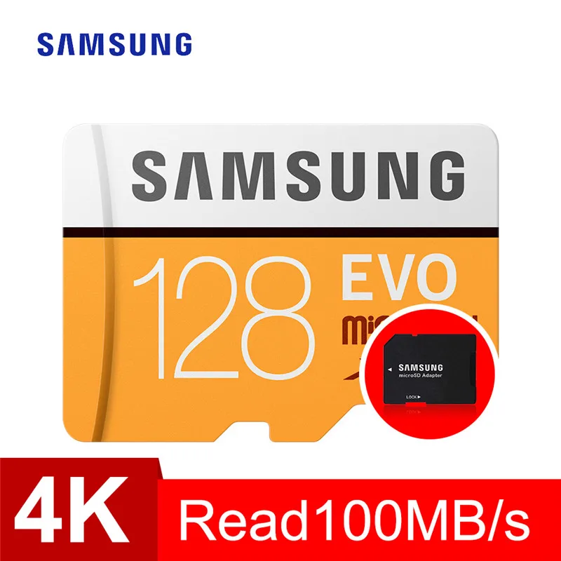 SAMSUNG карта памяти micro sd 64 Гб 128 ГБ 256 ГБ 512 ГБ EVO Plus класс 10 Водонепроницаемая TF Память sim-карта для смартфонов камера - Емкость: 128GB