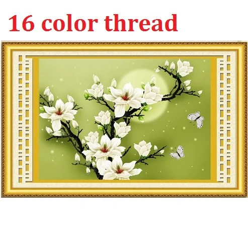 Набор для вышивки крестиком Магнолия из 16 цветов|handmade needlework|cross stitch kitsstitching kit cross |