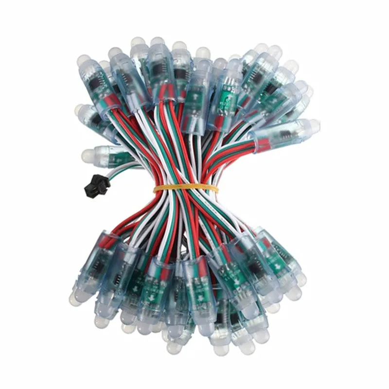 

50pcs 12mm WS2811 IC Full Color Pixel LED Module Light Addressable DC5V DC12V IP68 Waterproof LED Pixel String Christmas Lights