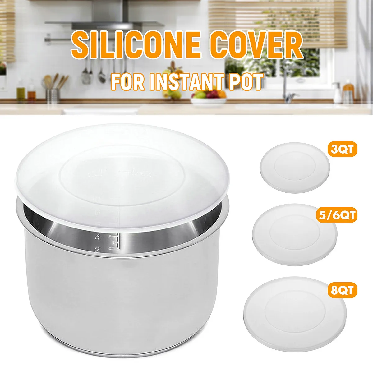 

3/5/6/8QT Silicone Cover Silicone Lid Spill Stopper Cover Airtight Seal Kitchen Supplies Cooking Tools Instant Pot Accessories