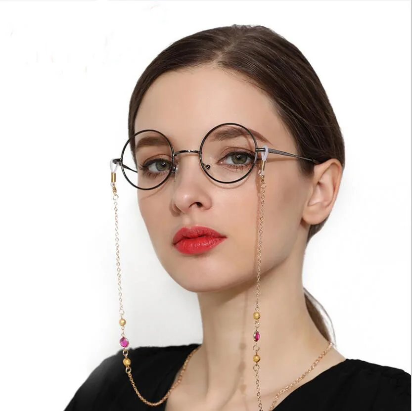 

Chic Women Gold Plated Love Heart Link Chain Sunglasses Lanyard Strap Necklaces Eyeglass Holder Cord Reading Glasses Head Band