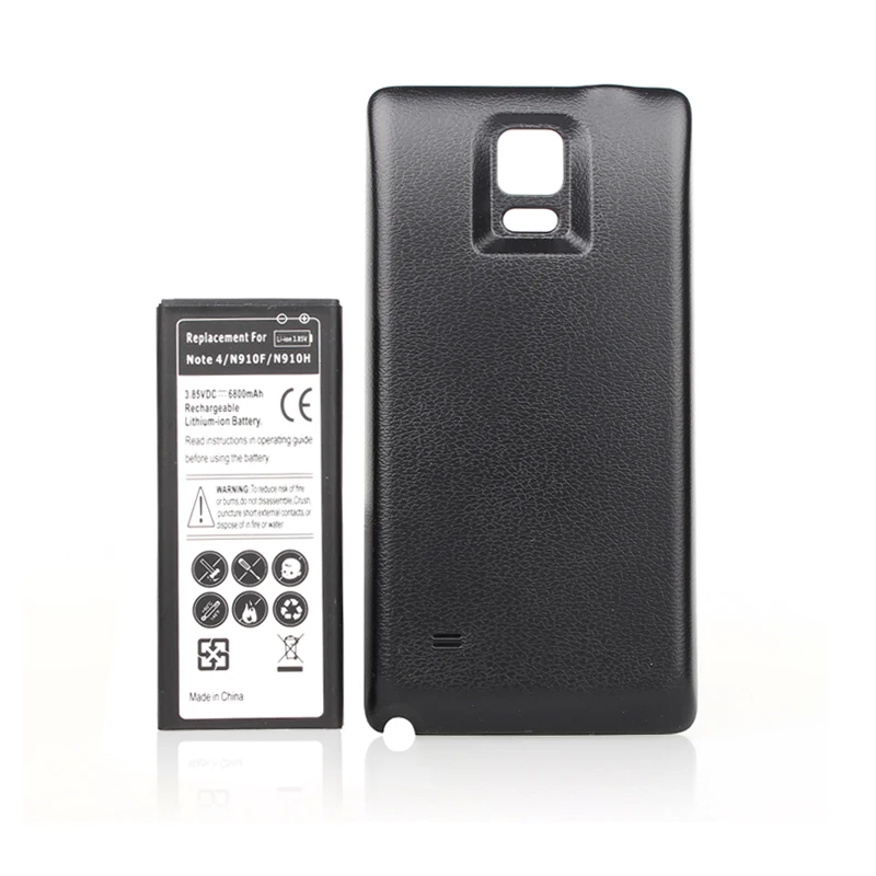 

High Capacity Extended 6800mah Battery + Back Cover Case for Samsung Note IV Note4 N9100 N910F N910H N910