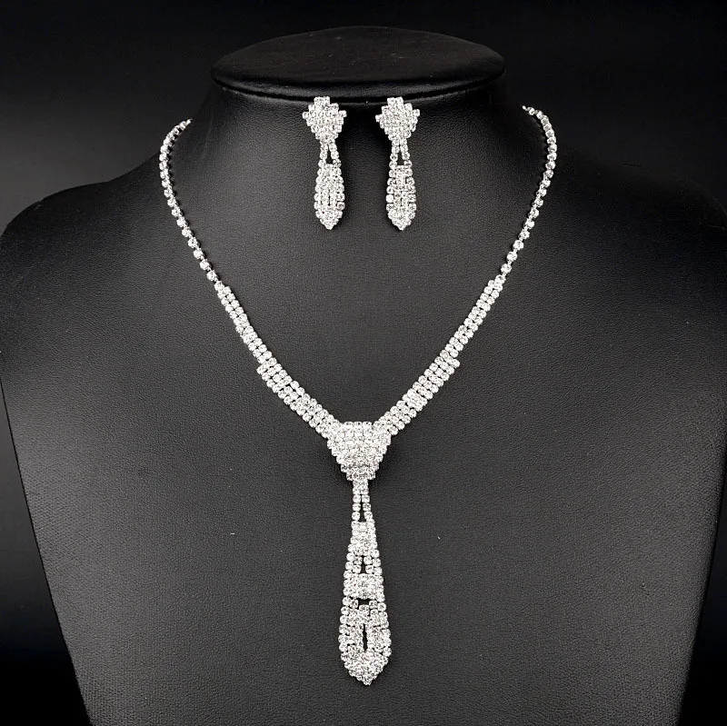 Jewelry & Accessories,Fashion Jewelry Sets. Bridal jewelry, Wedding jewelry, Zircon necklace earrings set