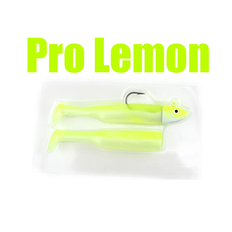 W&K Brand Soft Lure 9cm/22g Jig Head 3/0 22g Ultimate Inshore Soft Bait And Boat Fishing Lure For Code Seabass Bait J1701 - Цвет: 115Pro Lemon