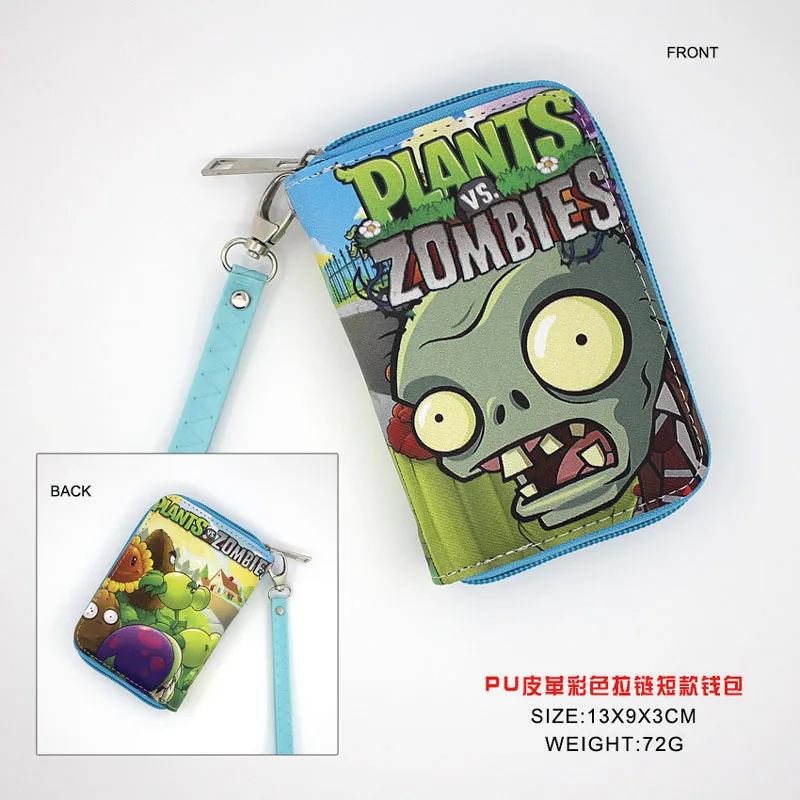 Короткий кошелек из искусственной кожи с аниме «Мой герой», кошелек для монет, кошелек с нулевым покрытием - Цвет: Plants vs Zombies