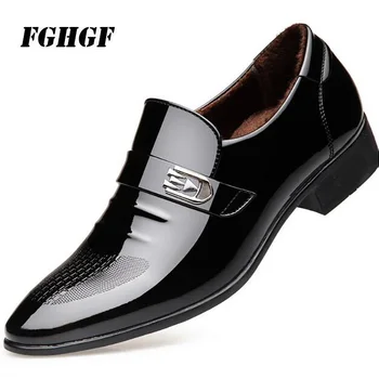 

Business shoes men's seasonal casual shoes British business shoes leisure dress pointed shoes Add cotton To keep warm 38-45