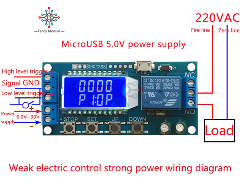 XY-LJ02 реле с таймером модуль задержки выключения питания и запуска задержки цикла синхронизации цепи переключатель с ЖК-цифровым дисплеем
