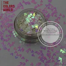 TCI03 перламутровые детали белый розовый светлый цвет в форме Микки Мауса блеск 4,0 мм размер блеск для ногтей Гель-лак художественный макияж